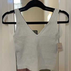 NWT Free people tank top in baby blue